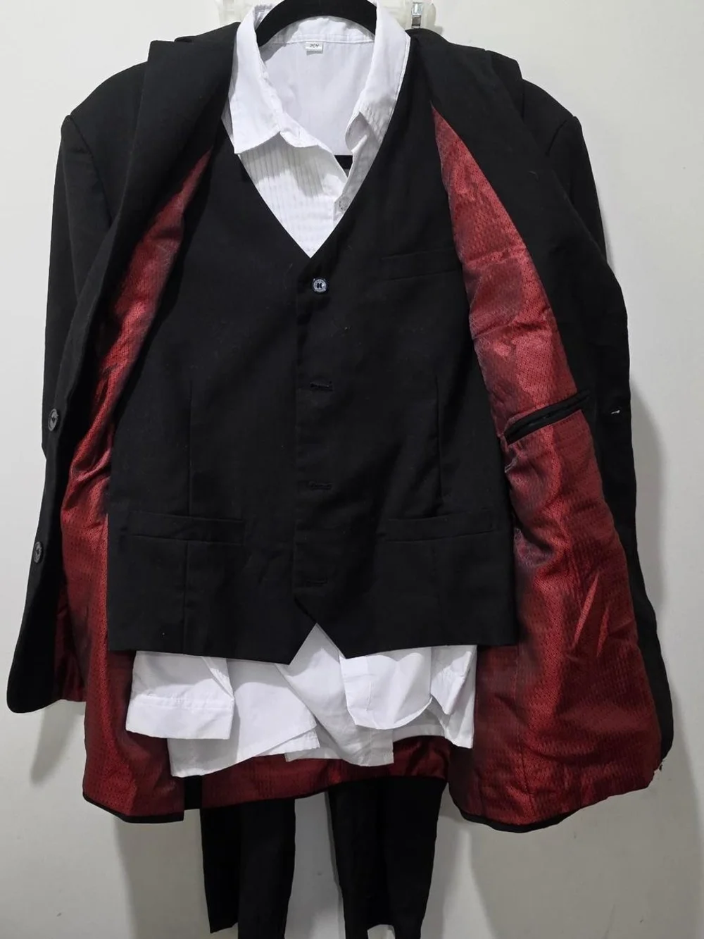 Classic Black Kids Matching Suit Set with Vest